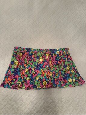 IHEARTRAVES Smiley Face Shroom Trip Multicolor Skirt